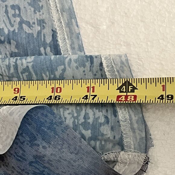 Midi Dress SZ S Sea Ocean Nautical Semi Sheer Mesh Skirt Art to Wear Grunge - Picture 13 of 16